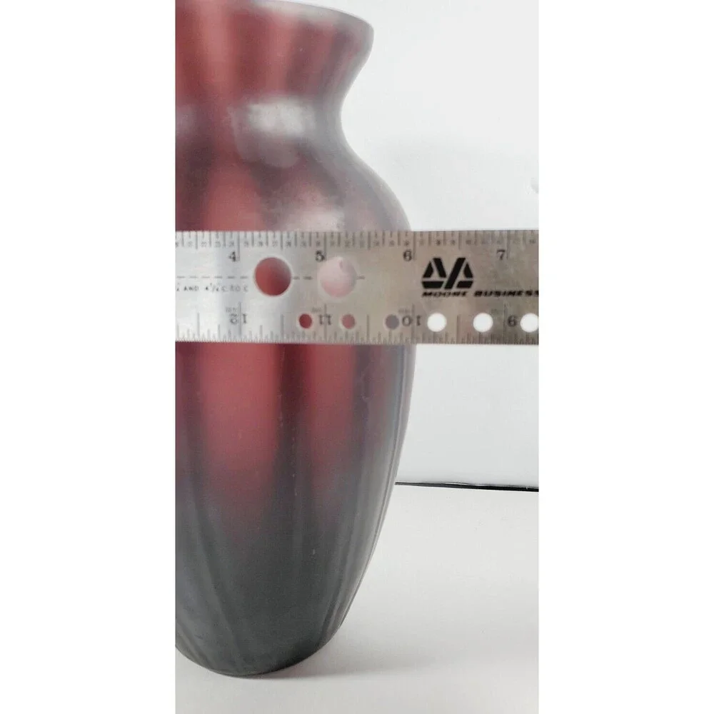 Beautiful Vibrant Amethyst Purple Frosted Blown Glass 10